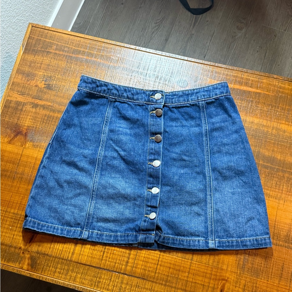 Disguise Denim Button-Up Mini Skirt